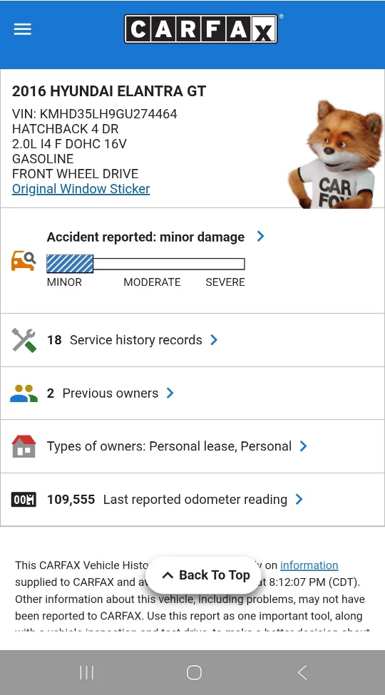 Hyundai Elantra GT 2016 - Black Hatchback image indicator(10)