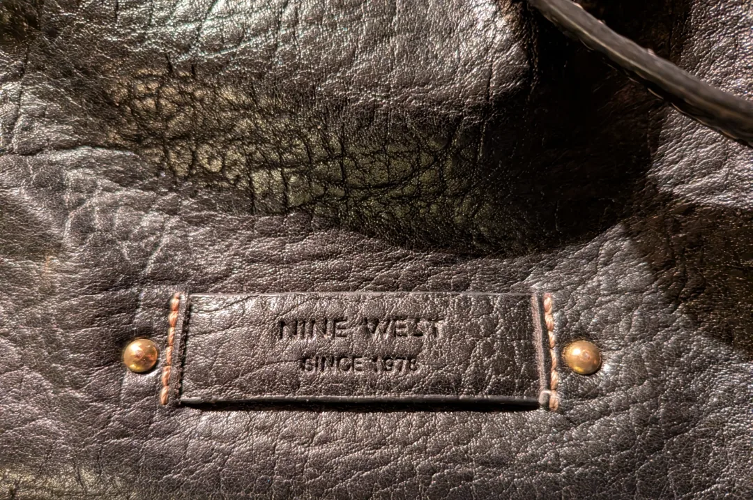 Nine West Black Leather Shoulder Bag image indicator(2)