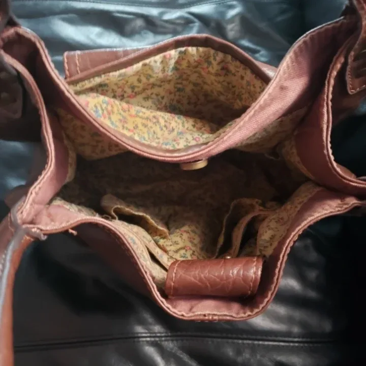 Brown Leather Tote Bag image indicator(3)