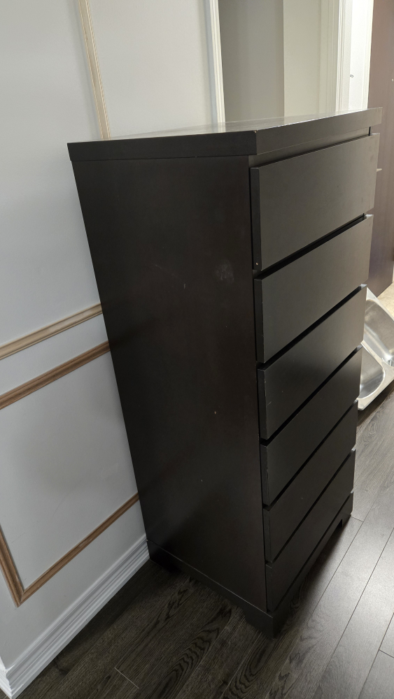 Dark Brown wooden 6-Drawer Dresser - photo 2