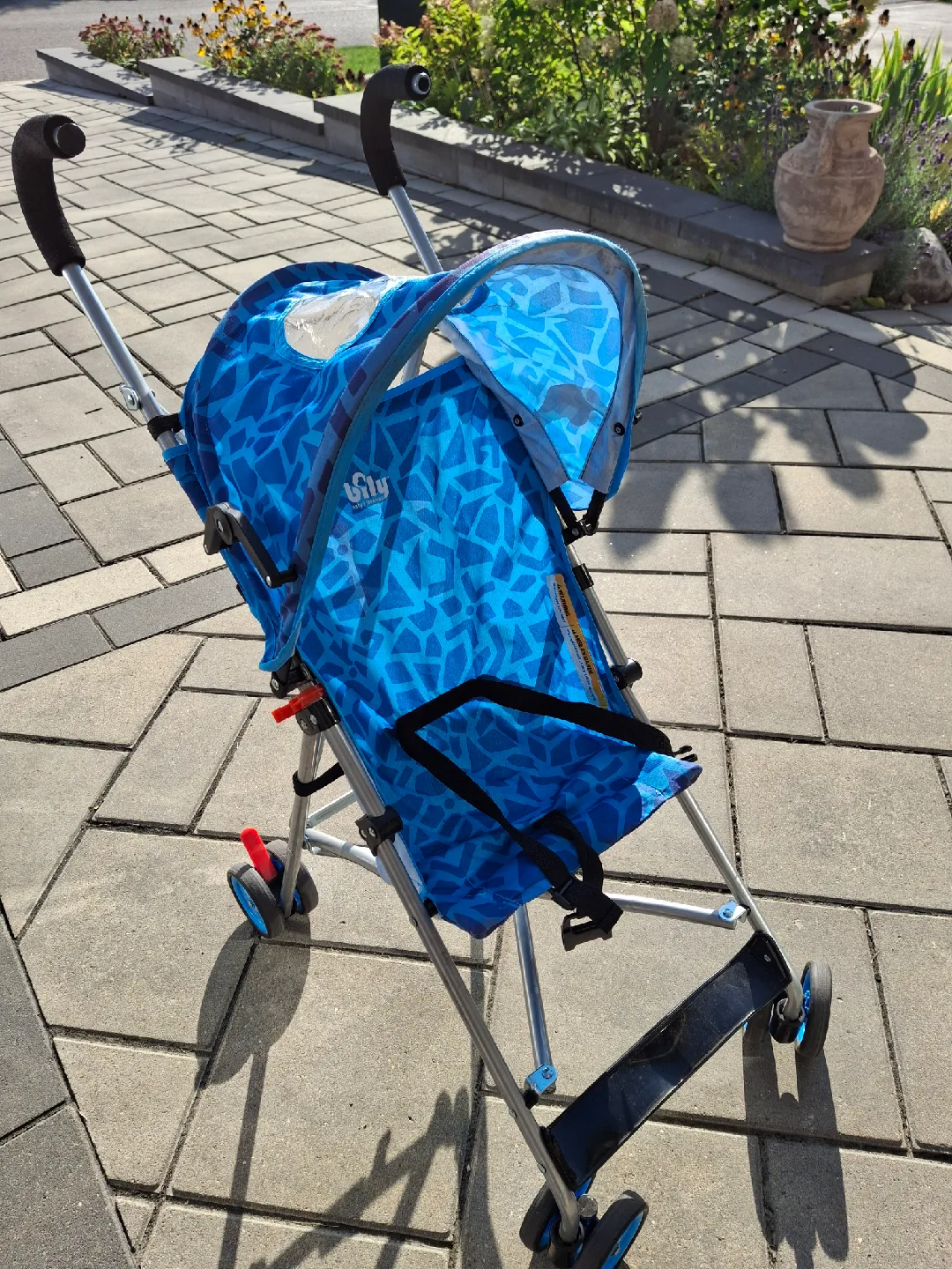 Sily Blue Patterned Umbrella Stroller image indicator(2)
