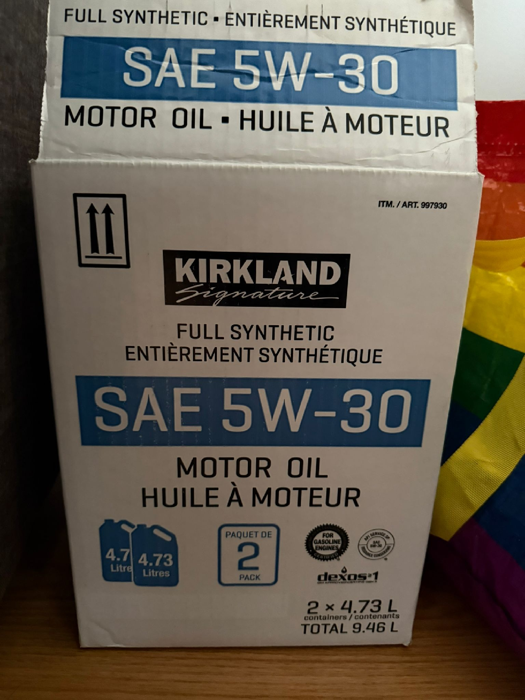 Kirkland Signature SAE 5W-30 Motor Oil - 2 x 4.73 L
