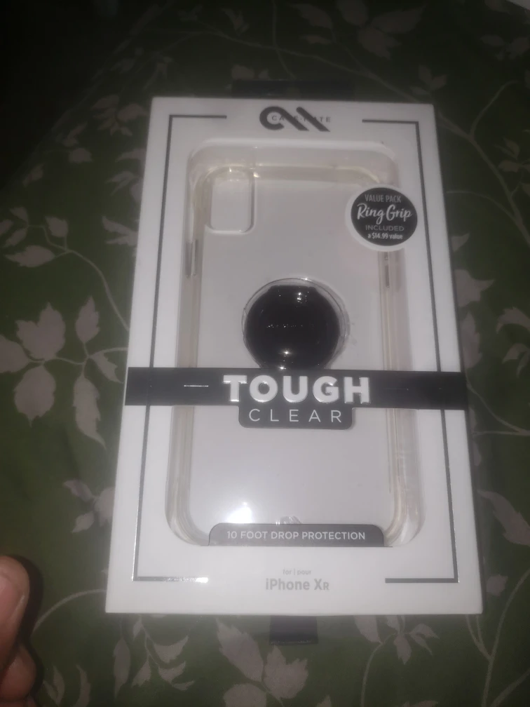 New Case-Mate Tough Clear iPhone XR Case w/ Ring Grip