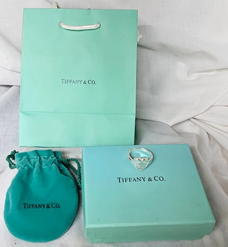 Tiffany & Co. Silver Heart Please return to Tiffany Signet Ring thumbnail