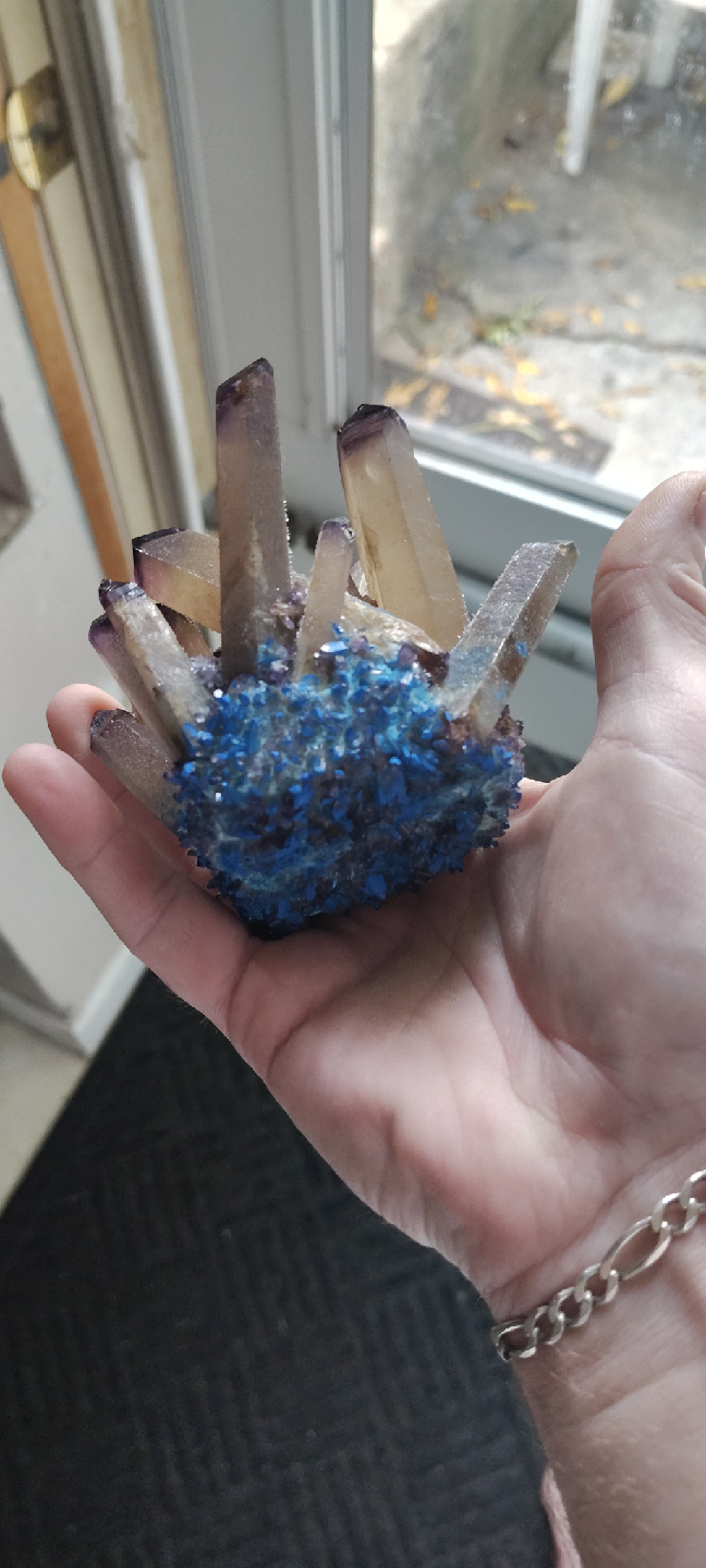 Amethyst Cactus Quartz Crystal Cluster - photo 3