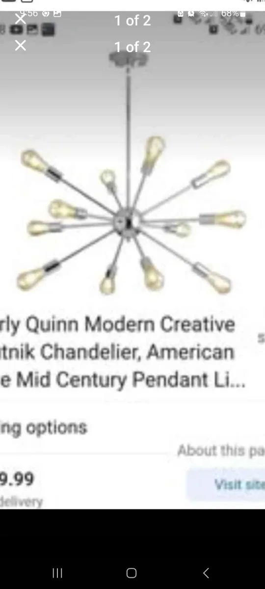 Harley Quinn Sputnik Chandelier brand new thumbnail
