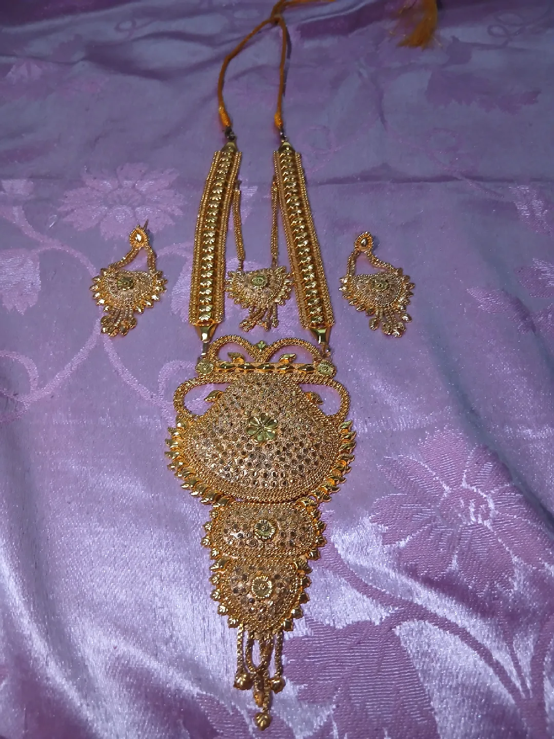 Gold Plated Necklace and Earring Set thumbnail