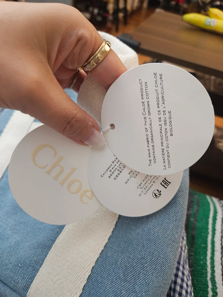 Chloé Woody Small Denim Tote Bag chloe bag image indicator(7)