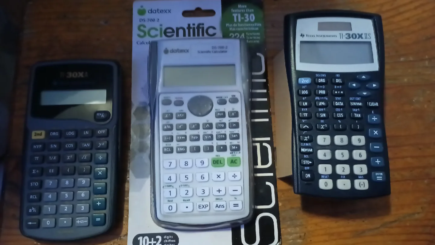 Texas Instruments TI-30XIIS & Datexx DS-700-2 Calculators thumbnail