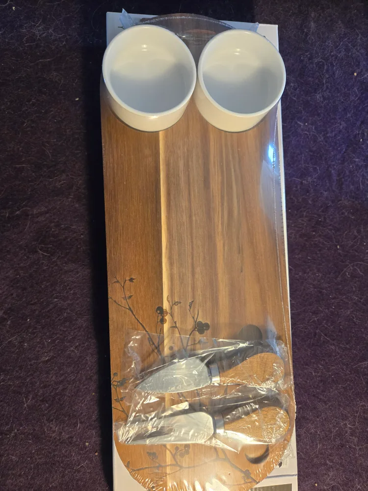 Stokes Serving Set - Acacia Wood, Stainless Steel, Porcelain image indicator(3)