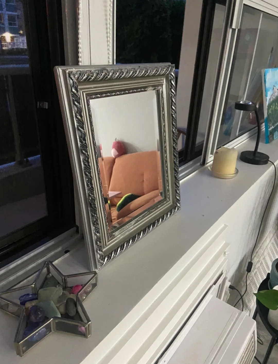 Silver Framed Mirror thumbnail