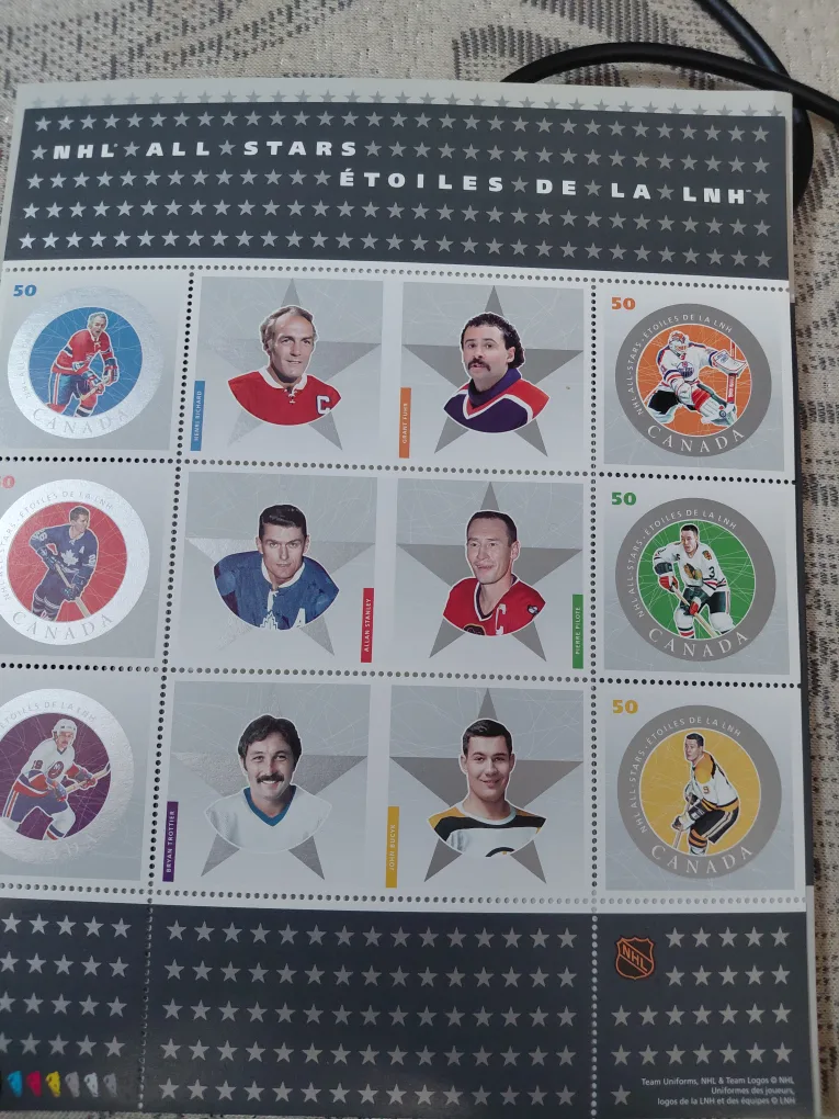 NHL All-Stars Étoiles de la LNH Stamps