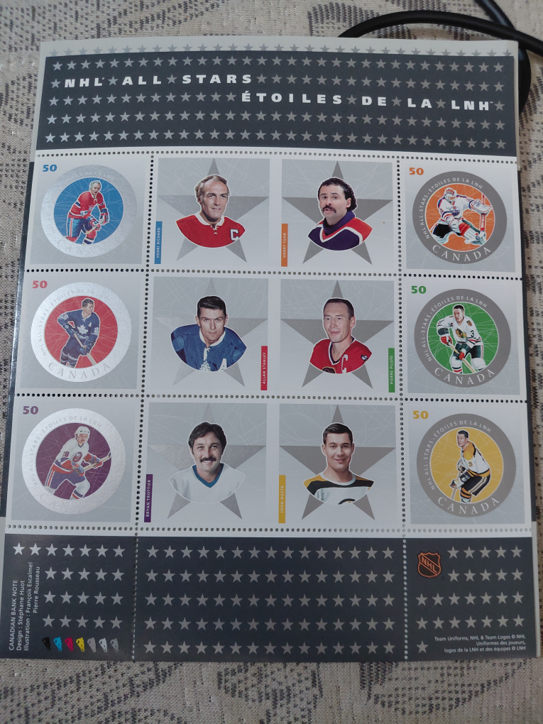 NHL All-Stars Étoiles de la LNH Stamps - photo 2