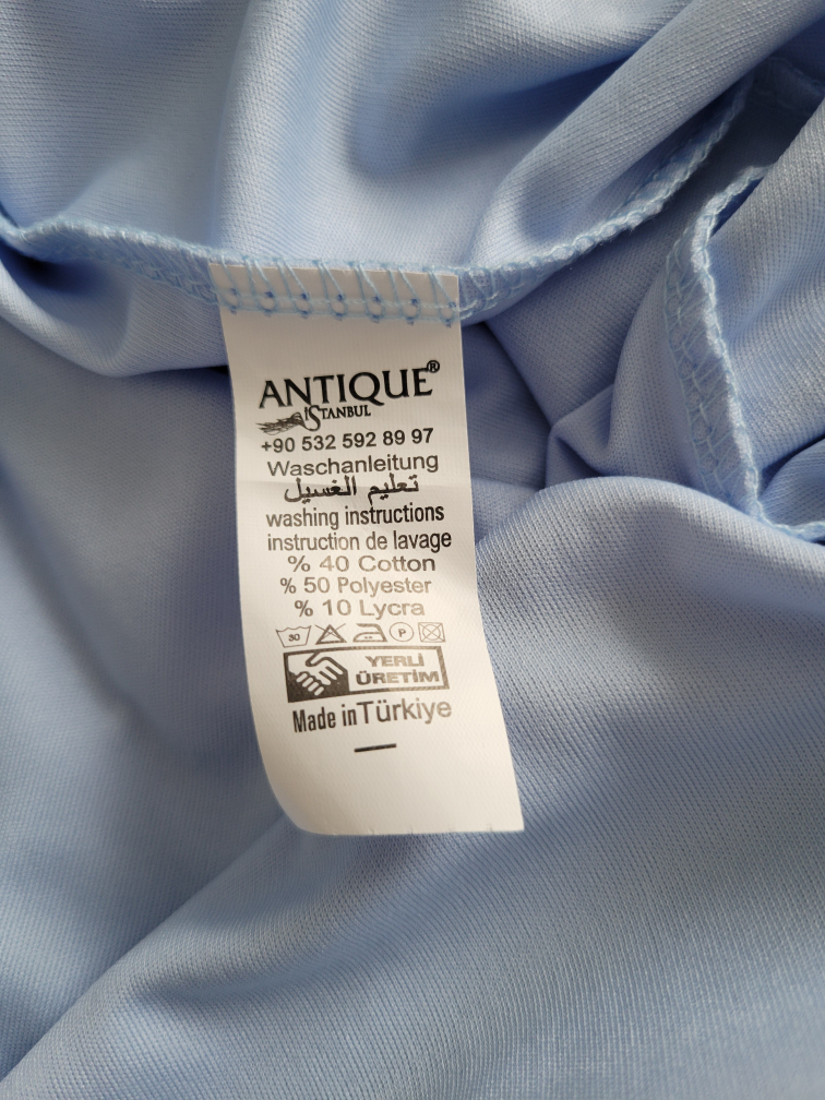 Antique Istanbul Light Blue Pleated Maxi Dress - Size 42/Small - photo 4
