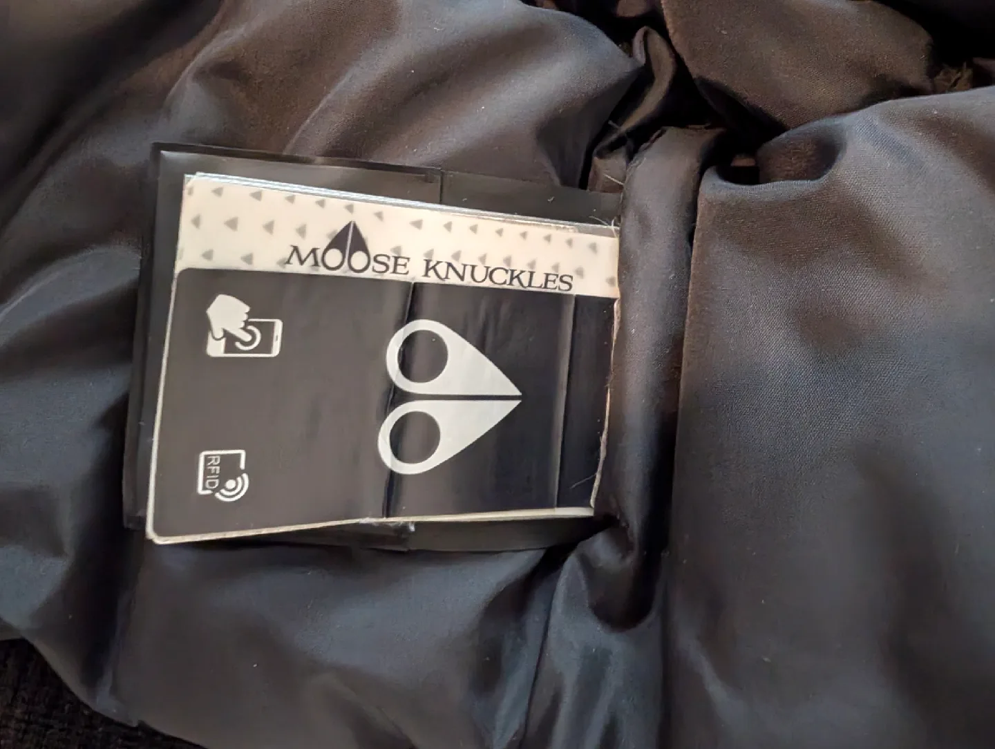 Moose Knuckles Bomber Jacket, Black. Size Medium image indicator(6)