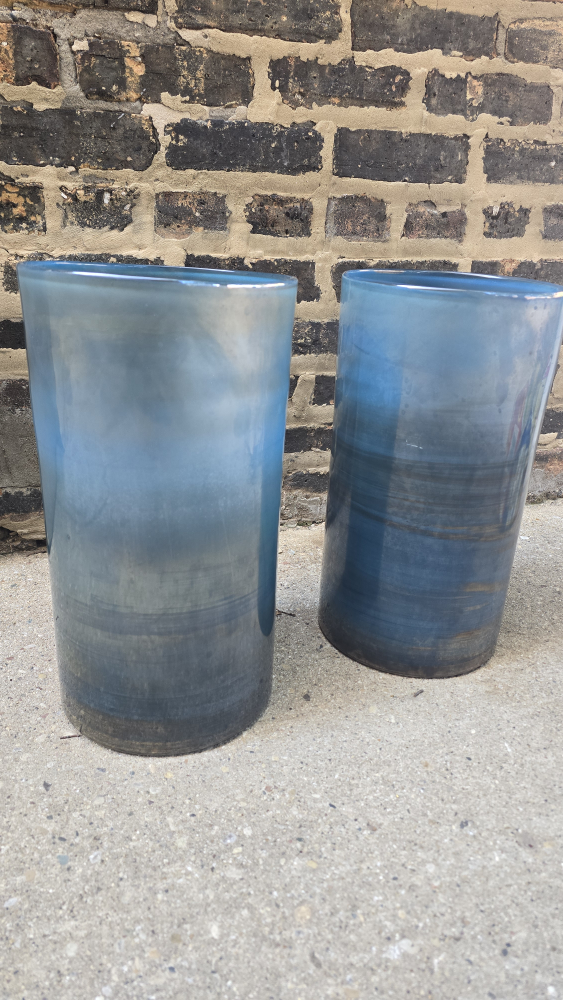 TALL GLASS VASES 15" tall