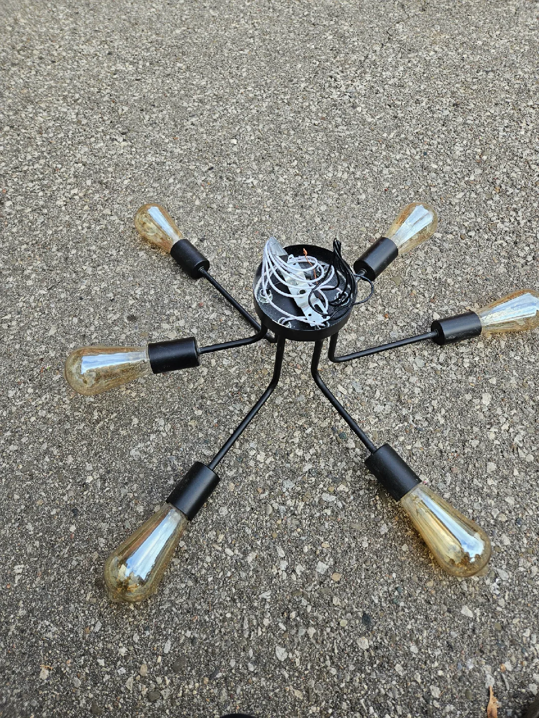 Black Sputnik Style Ceiling Light Fixture image indicator(3)