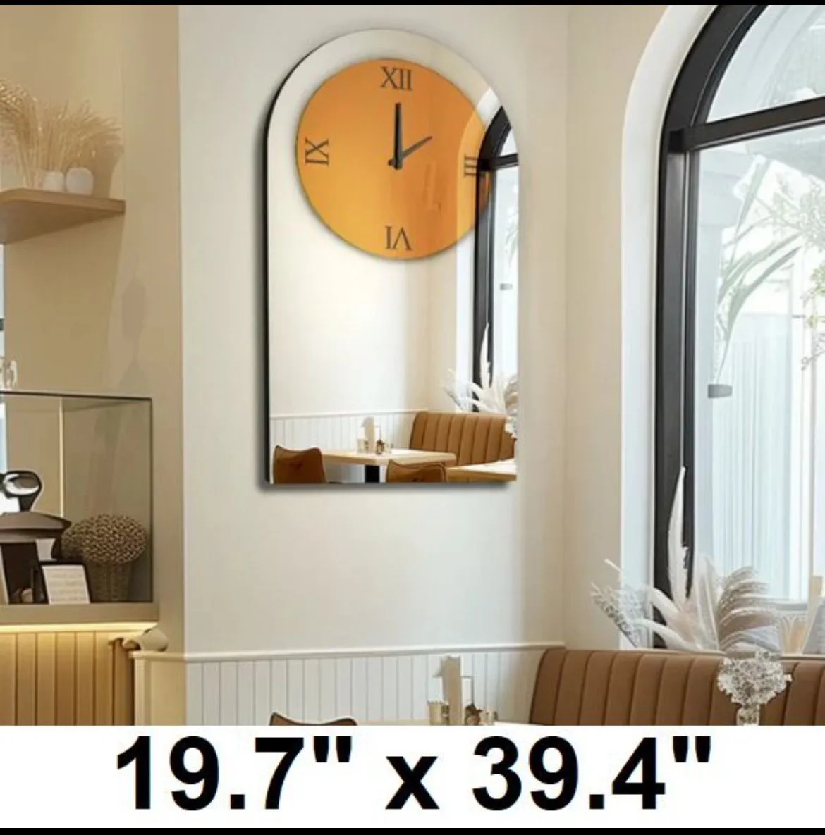 🔥 BRAND NEW IN BOX! Modern Arch Mirror with Built-in Clock! thumbnail