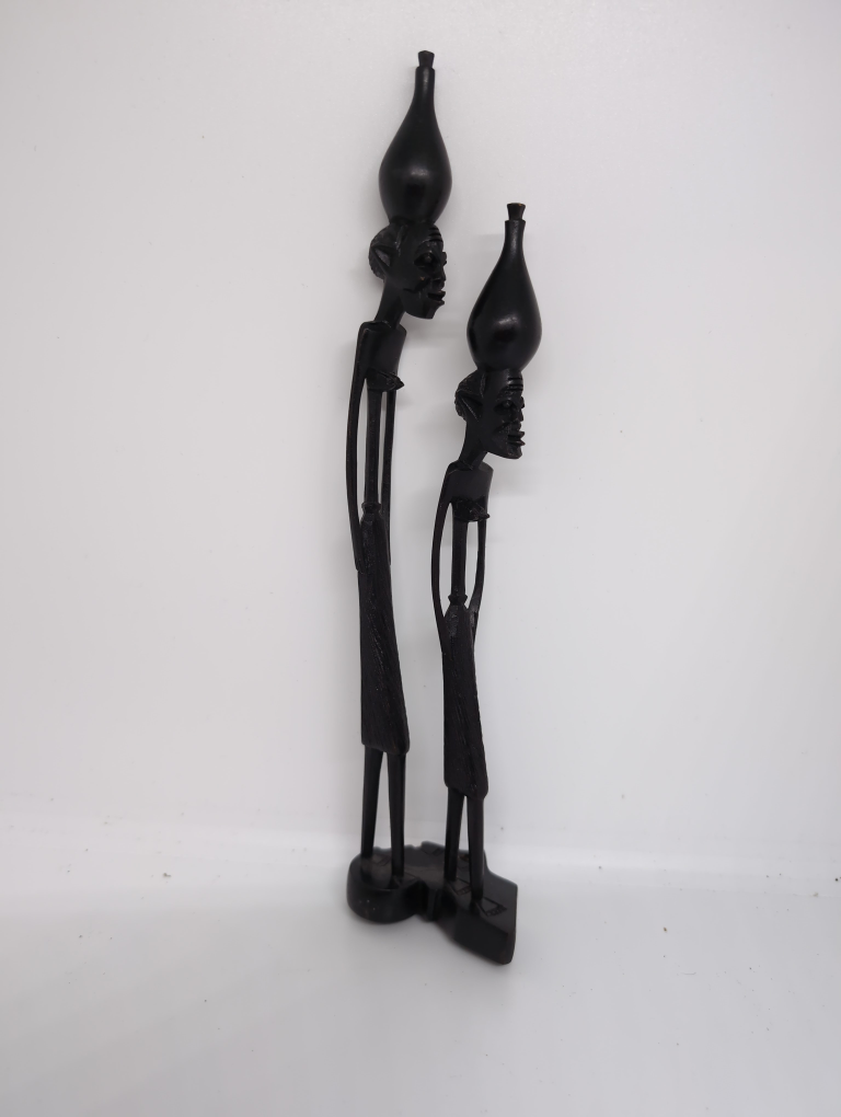 African Wood Carving - Two Figures