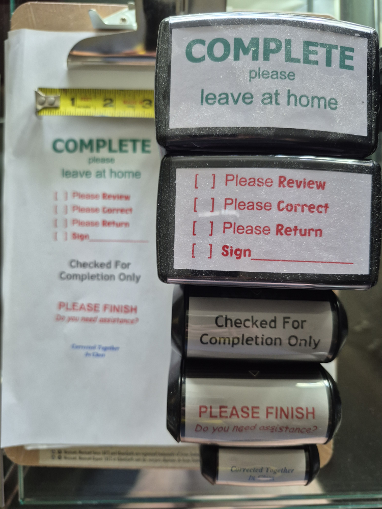 custom made self inking teacher stamps