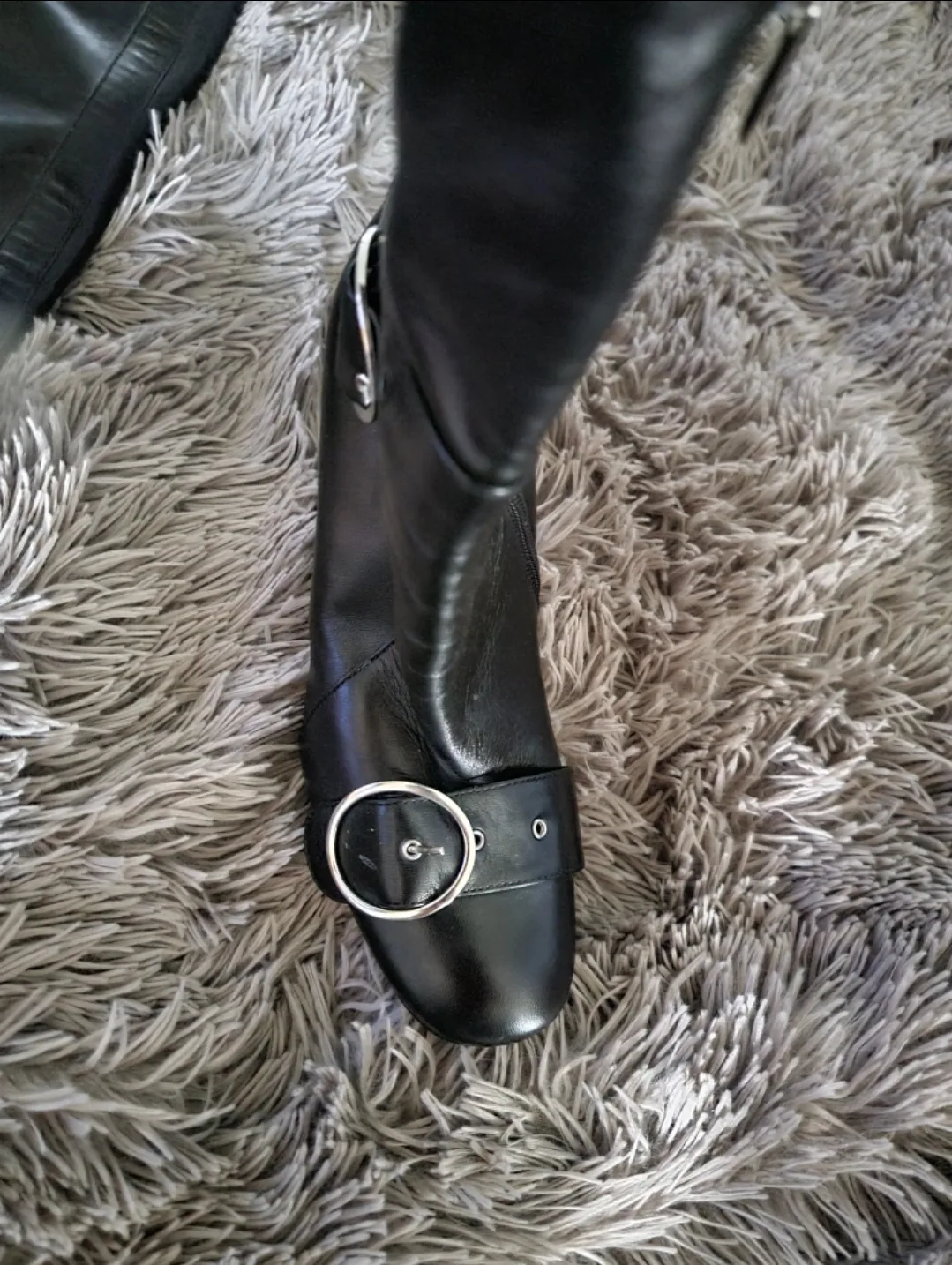 Capezzani Black Leather Thigh High Boots - Size 39 image indicator(3)