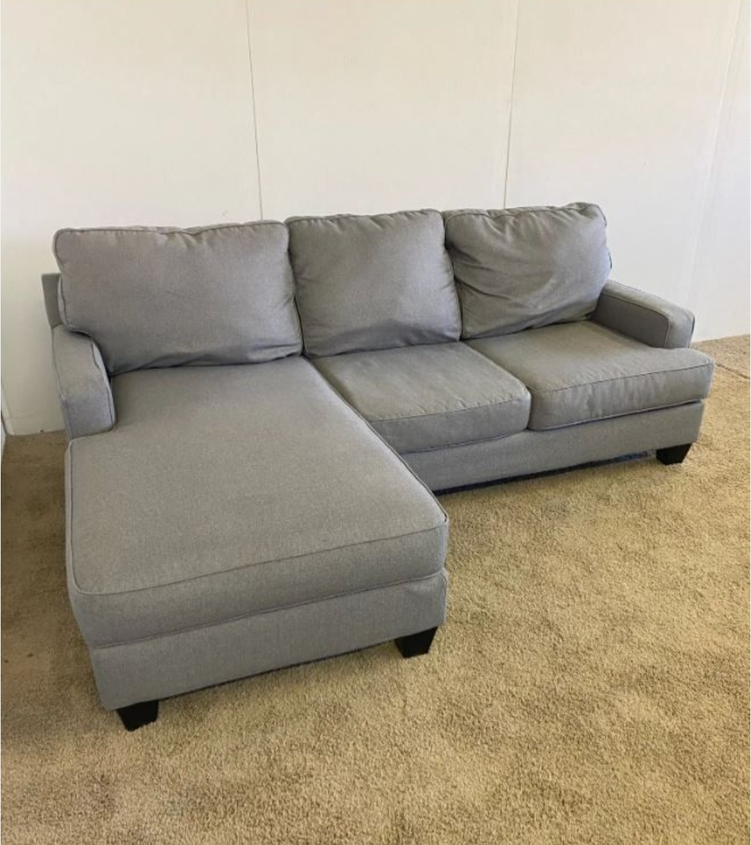 Free delivery Grey Sectional Sofa with Chaise