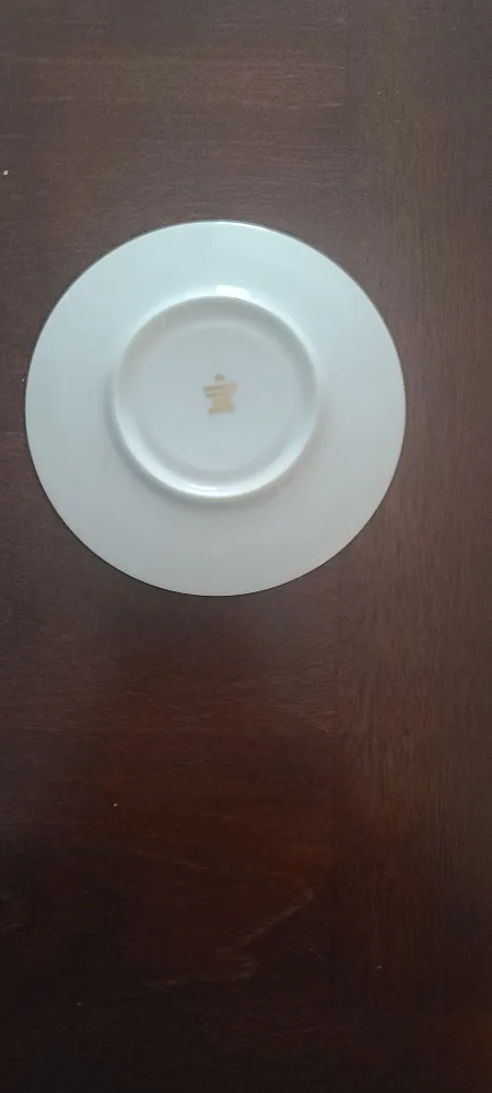 Expresso Coffee Set - White with Gold & Blue Trim image indicator(4)