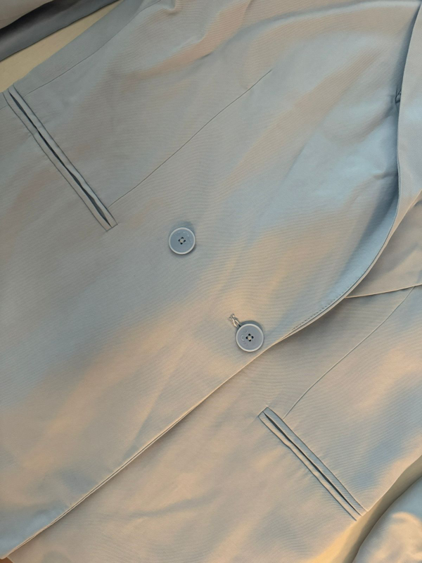 H&M Double-Breasted Blazer - Size S - Light Blue - photo 4