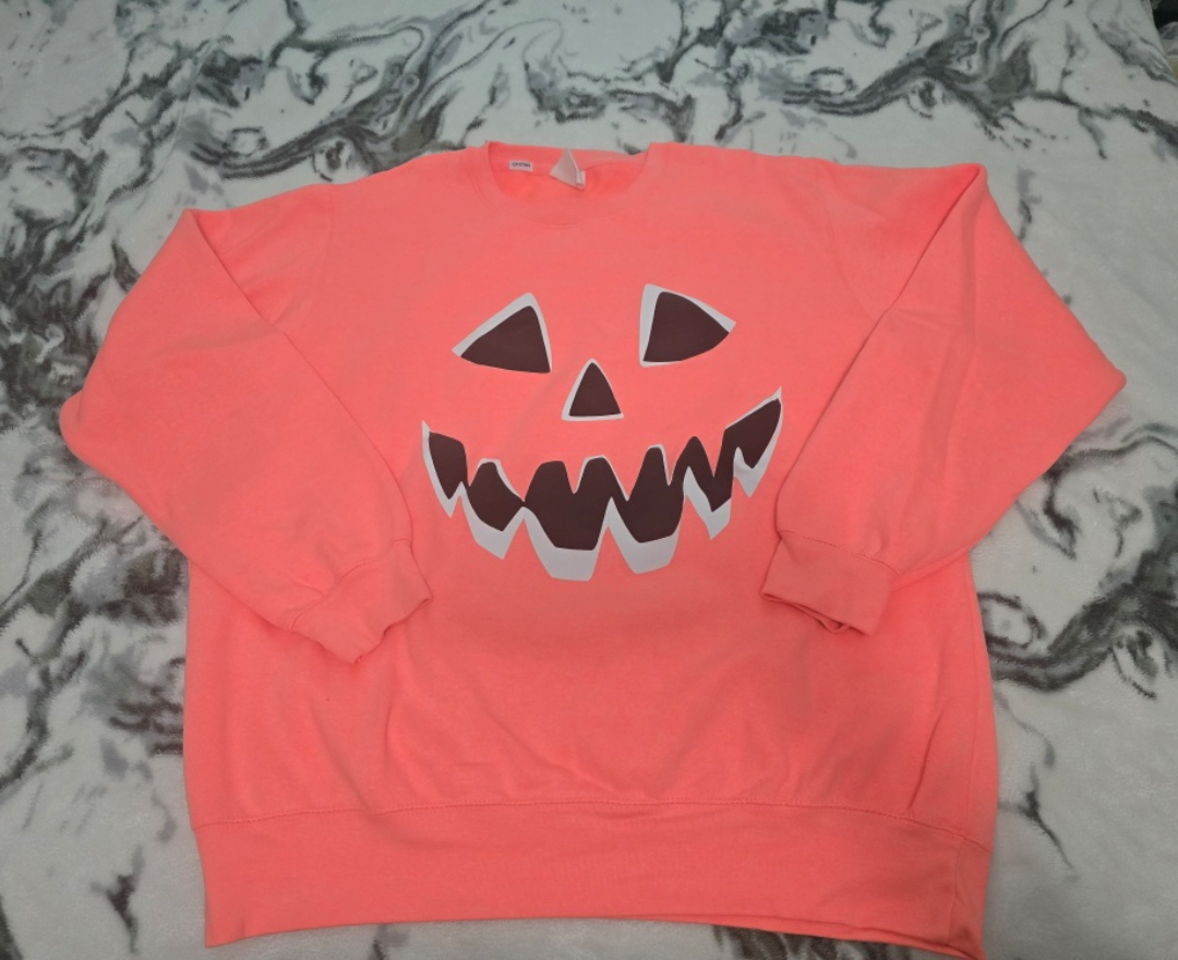 🎃 XL - Orange Pumpkin Sweatshirt - photo 3