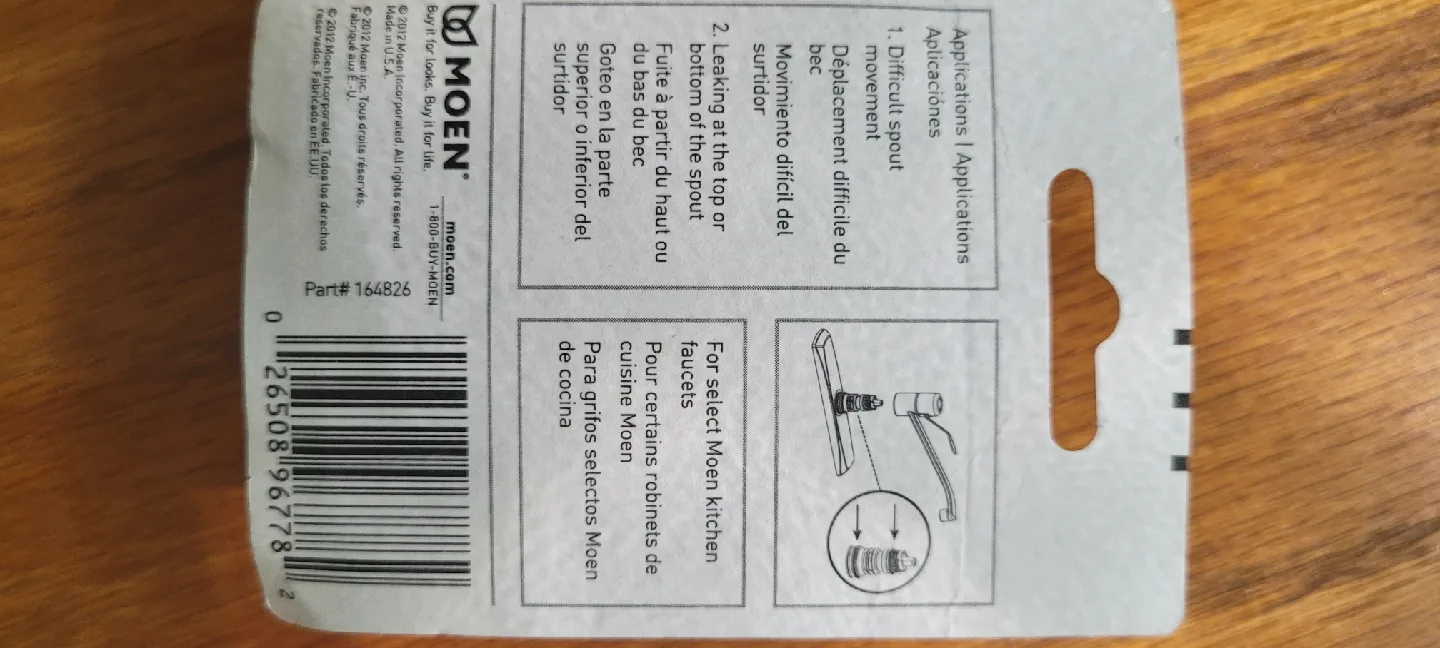 Moen 96778 Spout O-Ring Kit for Kitchen Faucets image indicator(8)