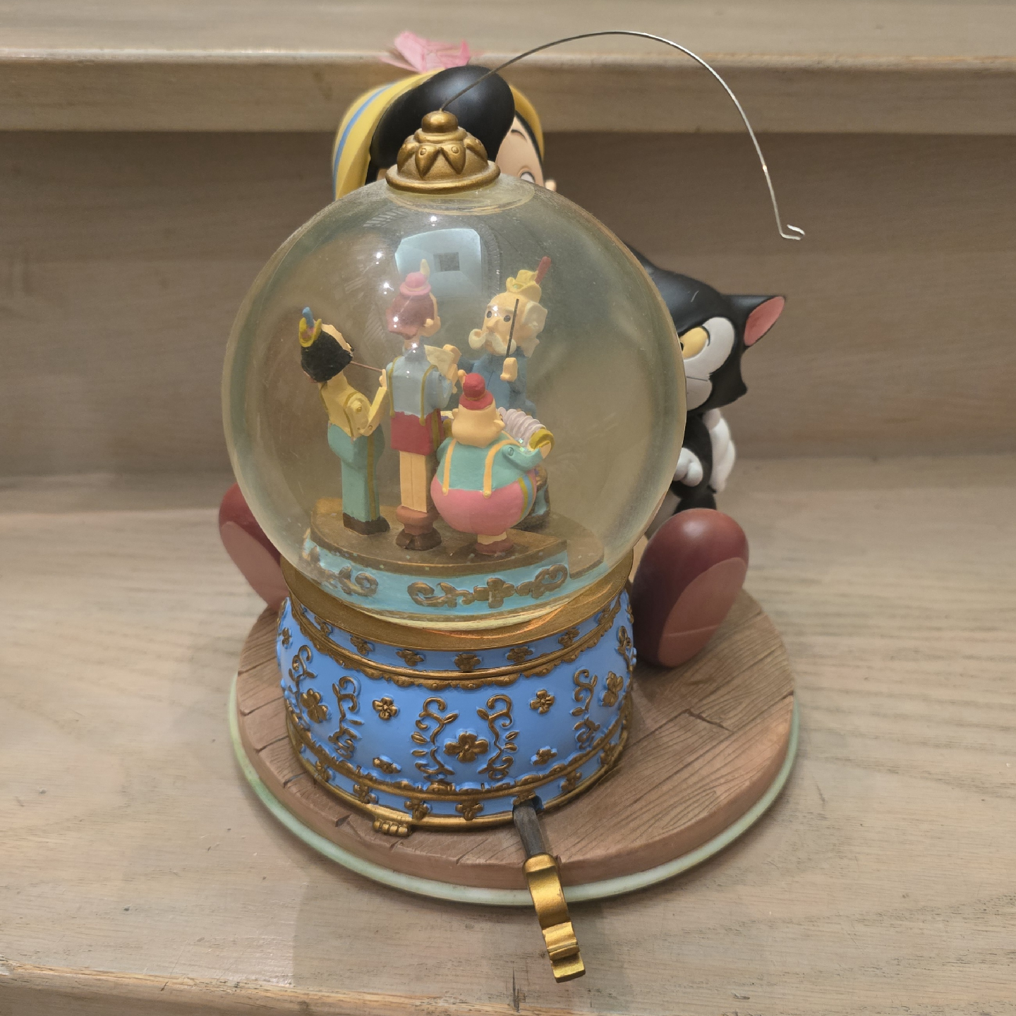 Disney Pinocchio and Figaro Musical Snow Globe - Brahm's Waltz - photo 4