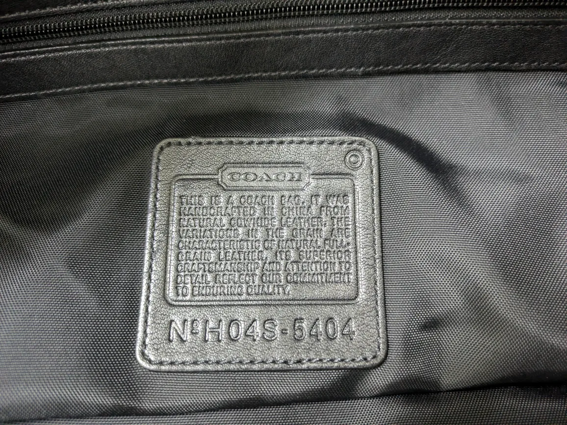 Authentic Black leather Coach weekender duffel bag & backpack image indicator(10)