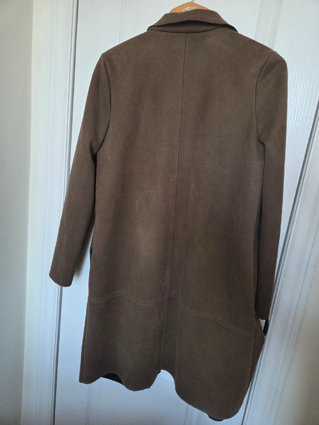 Zara - Faux Suede Brown Coat image indicator(3)