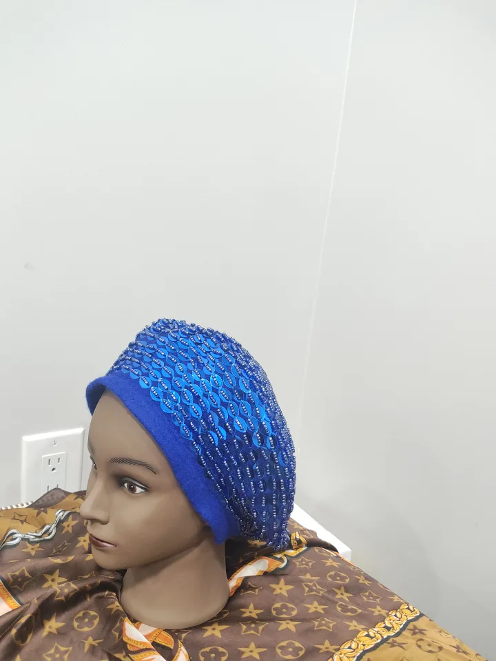Blue Sequin Beret Hat image indicator(3)