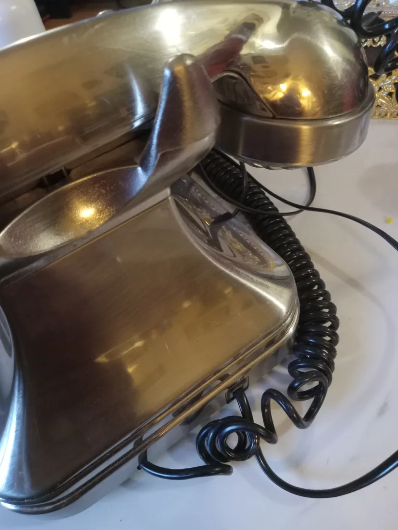 Vintage Rotary Dial Telephone - Silver image indicator(8)