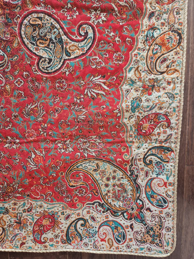 Red termeh tablecloth 90x 90 cm image indicator(2)