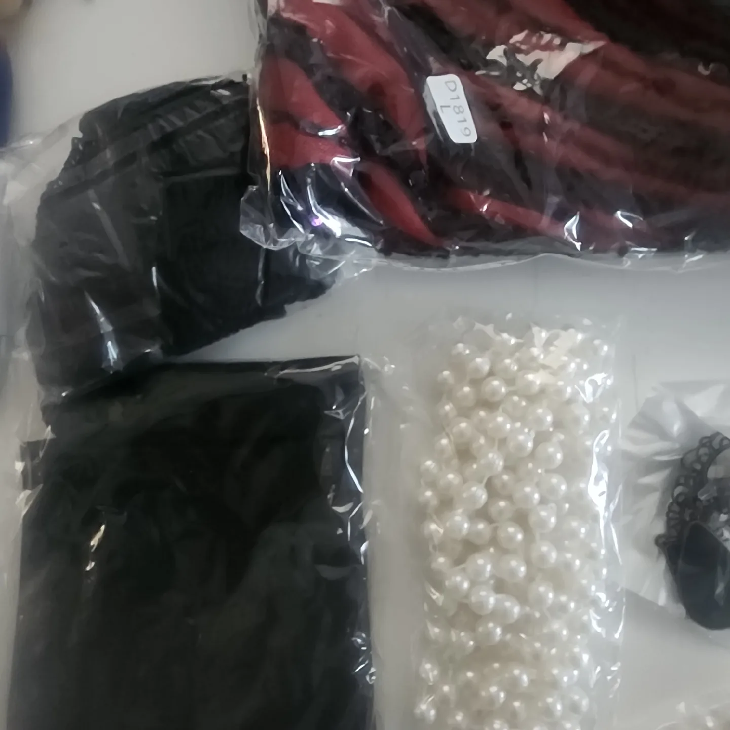 NEW in box 8Pc  Flapper Dress - Red & Black image indicator(9)