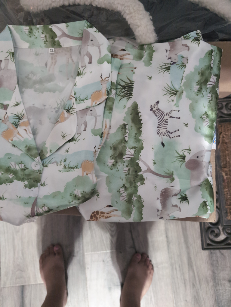 XL Animal Print Pajama Set