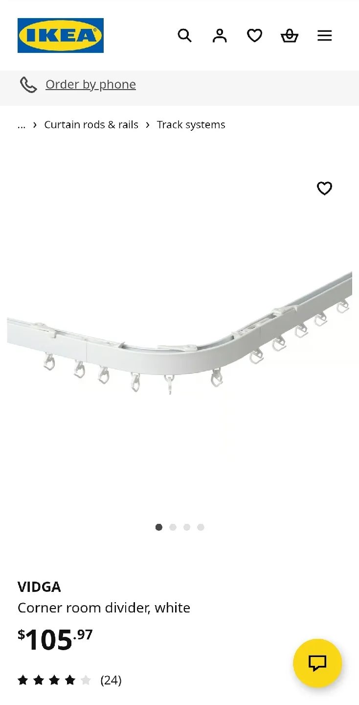 IKEA Corner Room Divider Set of 6 curtains and two Rods image indicator(5)