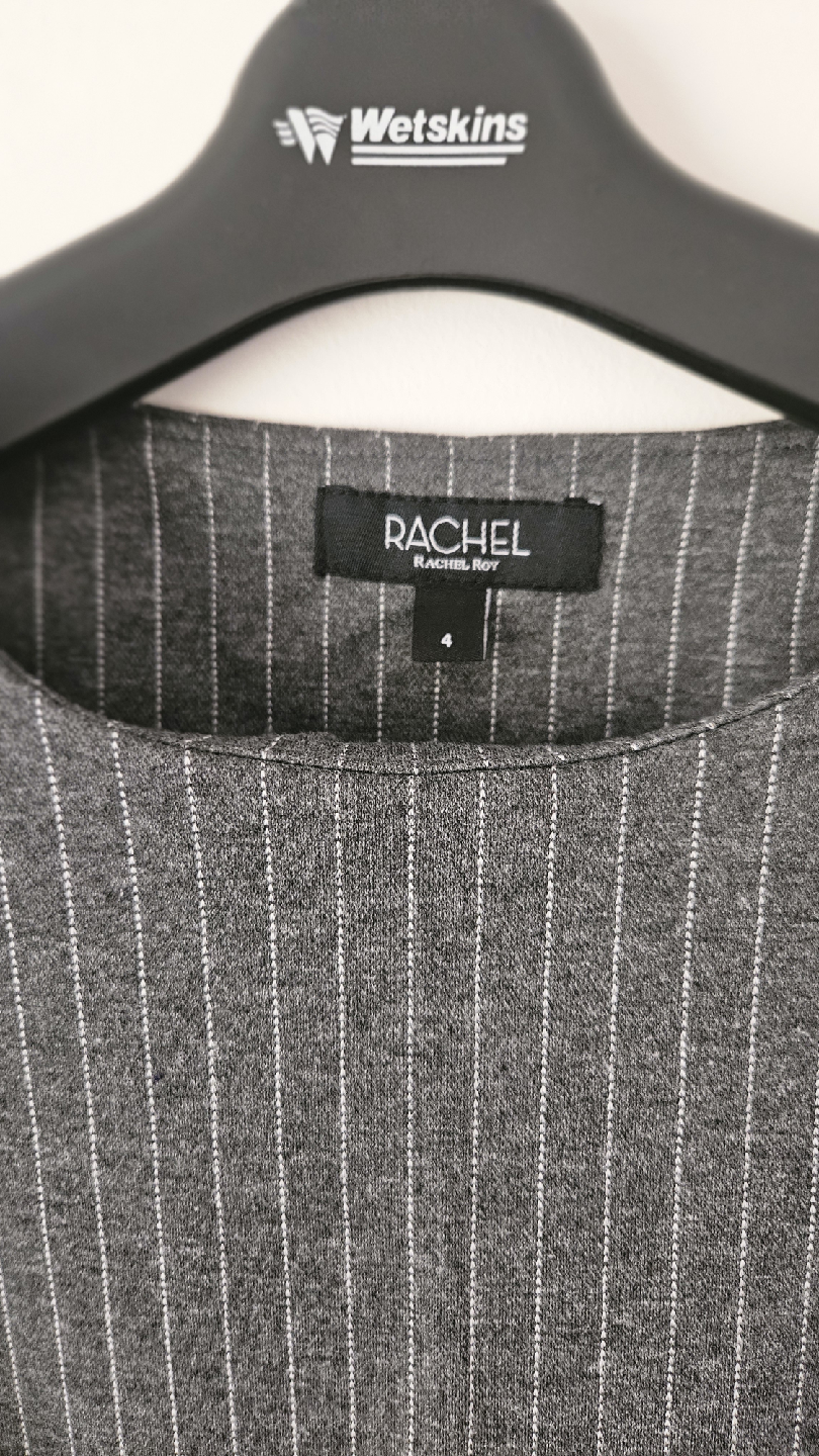 Rachel Roy Grey Pinstripe Dress - Size 4