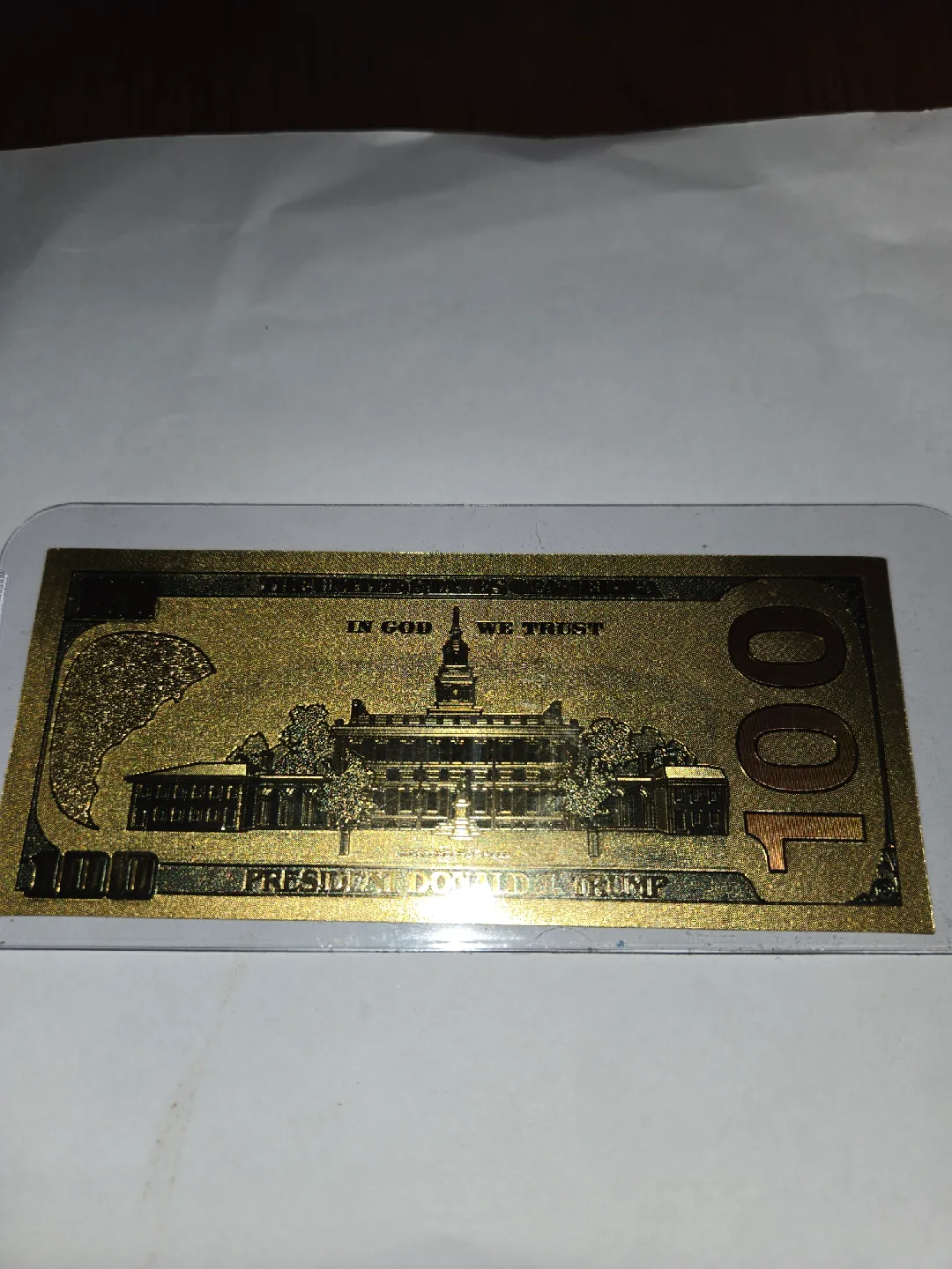 Authentic $100 President Donald Trump 24kt Gold Plated image indicator(3)