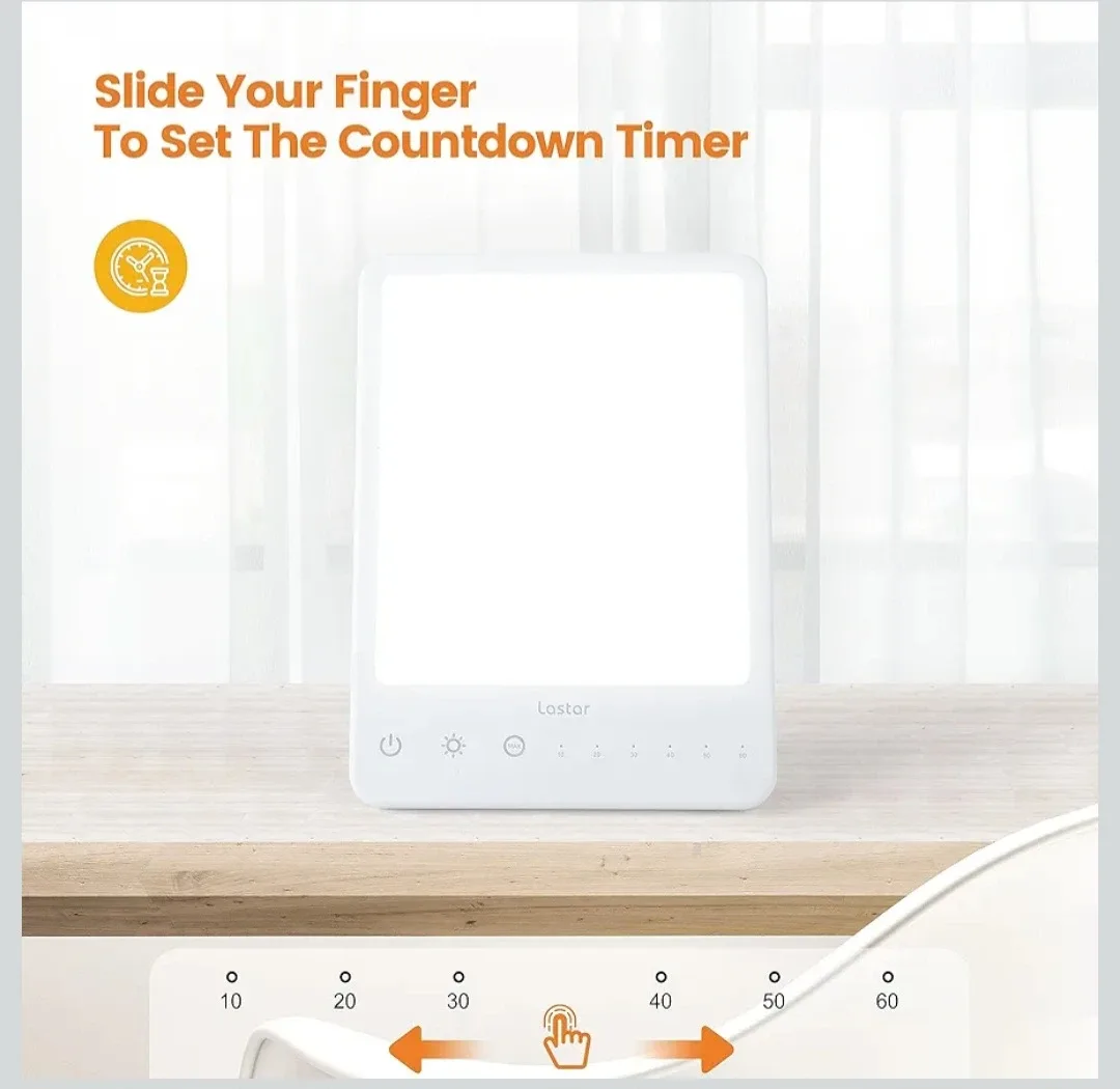 LASTAR Sun Lamp, UV Free 10000 Lux Sunlight Lamp with ... image indicator(6)