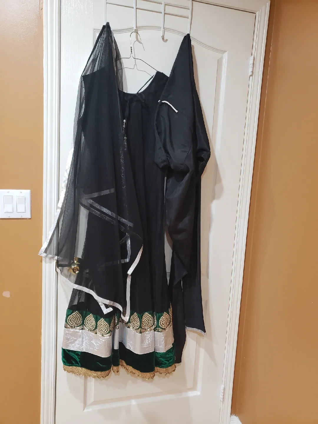 Black Anarkali Dress with Dupatta image indicator(6)