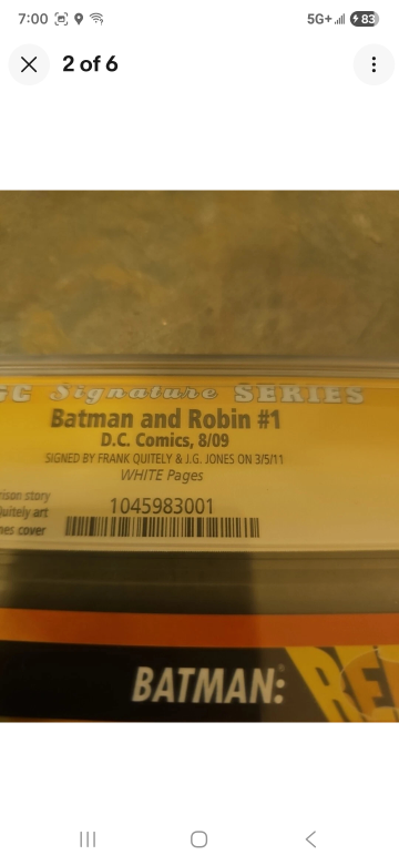 Batman and Robin #1 DC Comic Signed - photo 2
