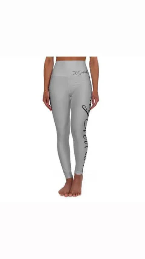 Money Over Fame Grey Leggings thumbnail