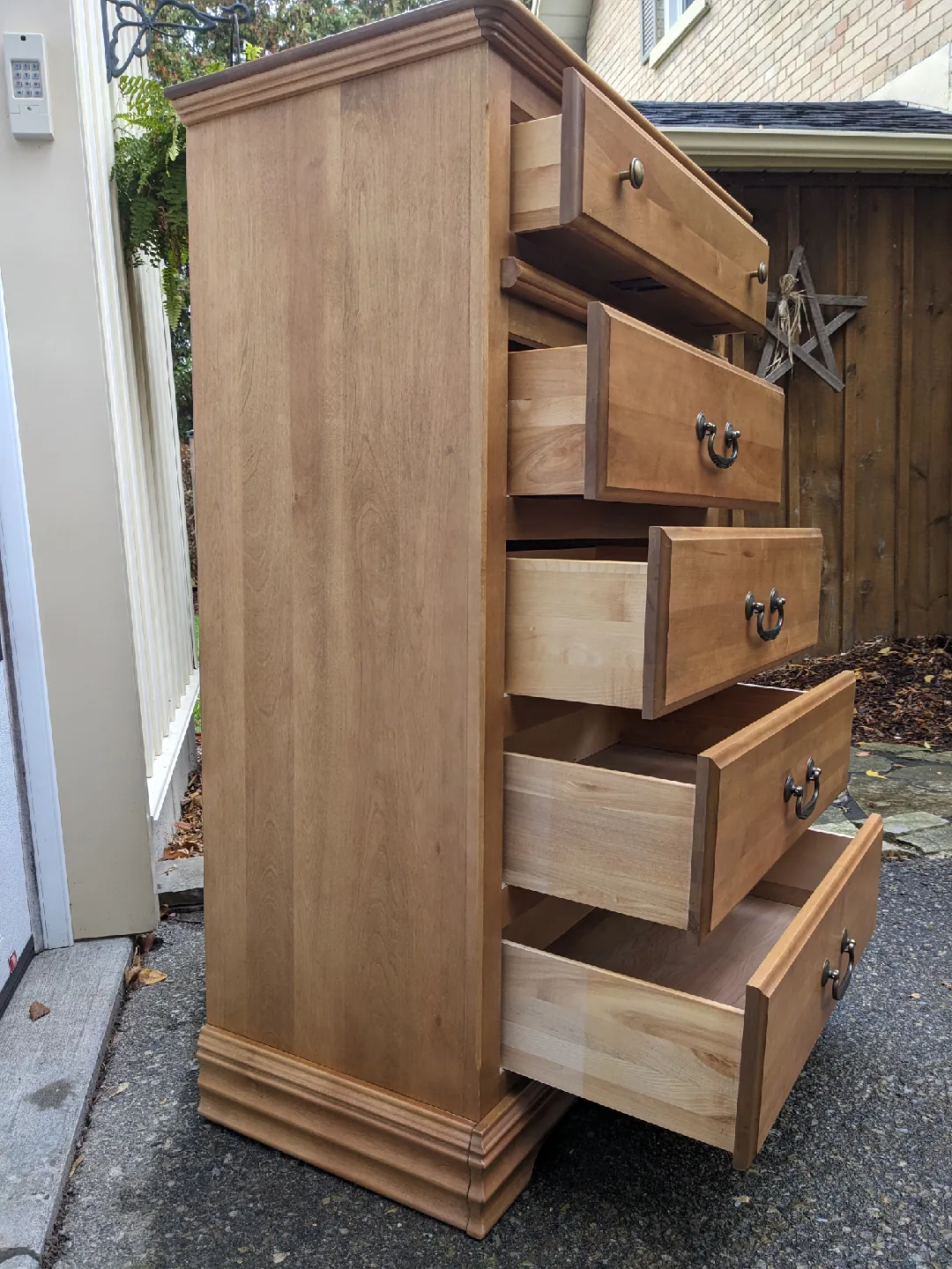 5 Drawer Tallboy Dresser in Solid Maple - Like New image indicator(10)