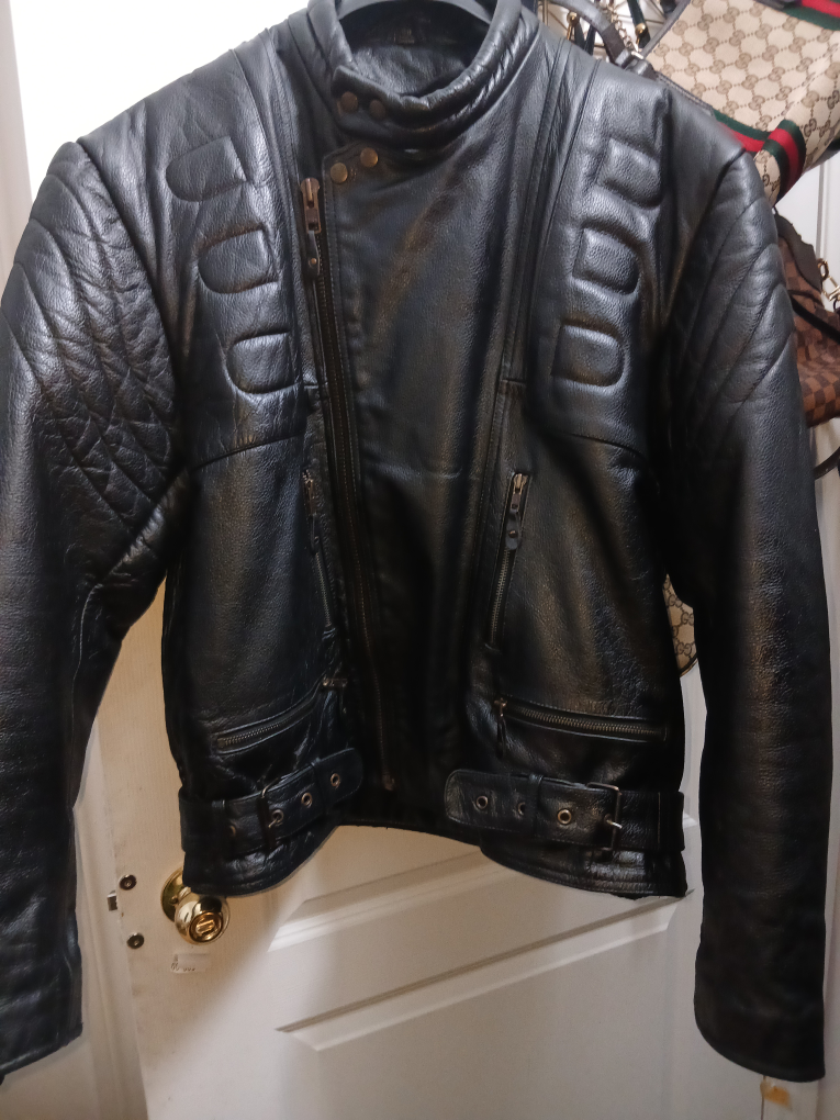 Black Leather Jacket - Size 48
