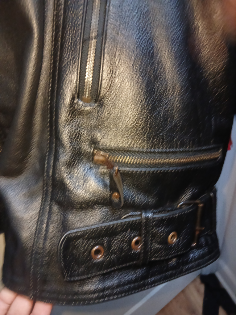 Black Leather Jacket - Size 48 - photo 2