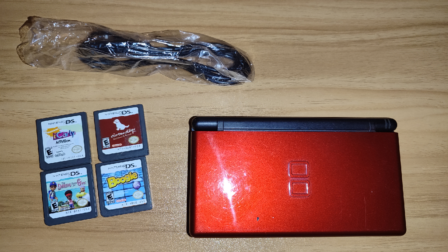 Nintendo DS Lite with Games & Charger