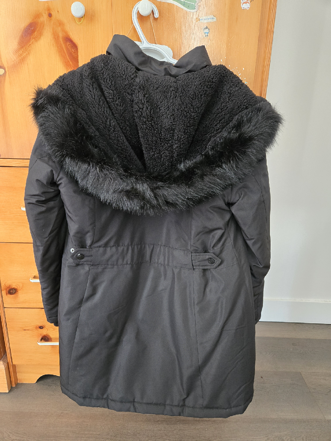 UNUSED // Down-Filled Winter Coat with Fur Hood